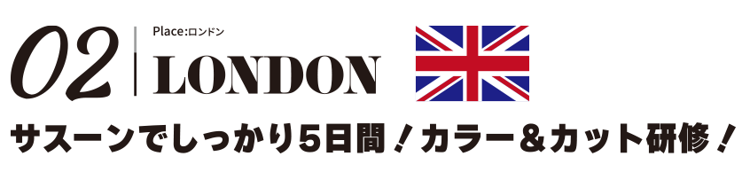 海外研修|ロンドン<サスーンでしっかり5日間!カラー&カット研修!>